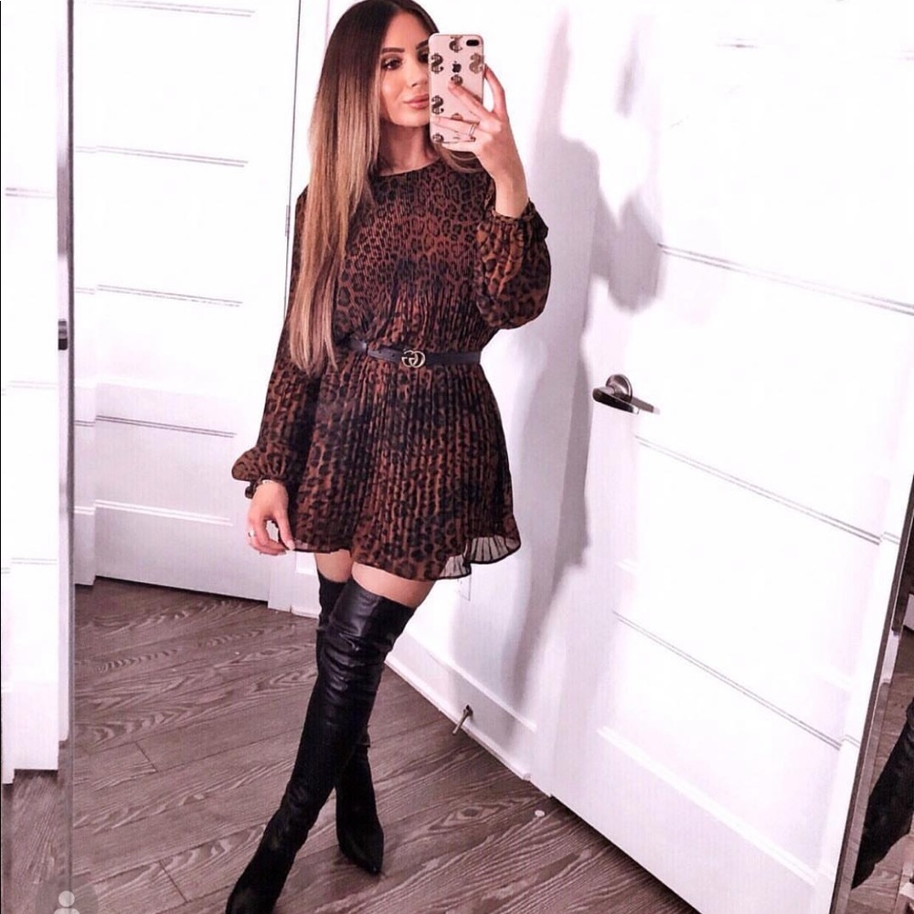 COPY - ZARA LEOPARD DRESS SKORT